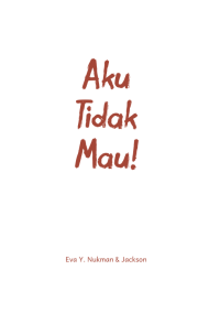 Image of Aku Tidak Mau: Buku Cerita